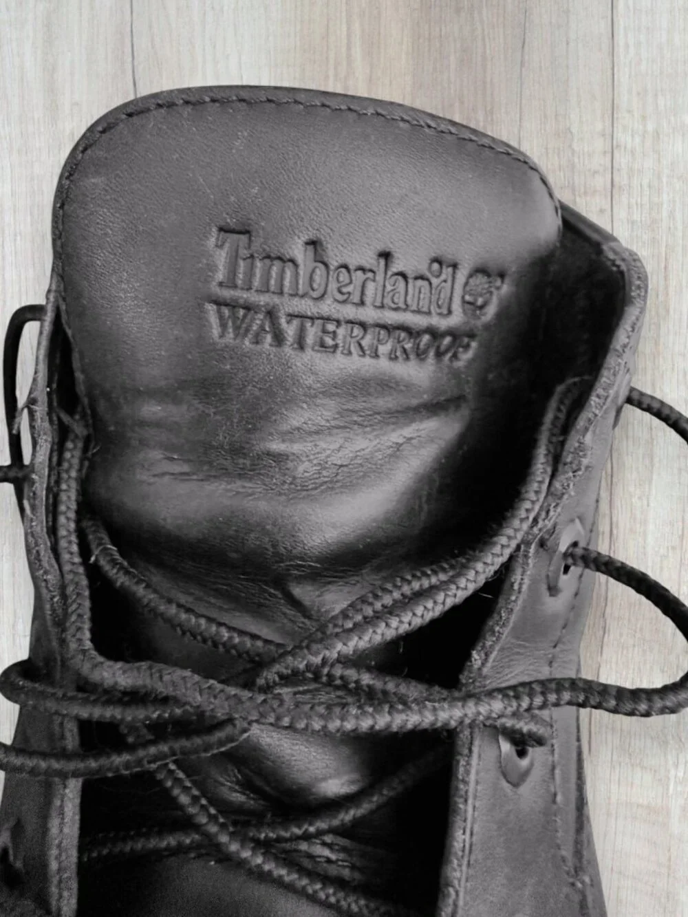 Timberland Waterproof Chukka Boots Black Leather Men's 10.5 Lace Up Work Boots